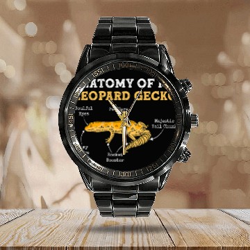 Discover Gecko Pet Anatomy Of My Calendar Steel Band Watch