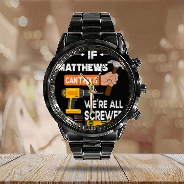 Discover Woodworker Job if Matthews cant fix it no one can handyman Baseball Tees Calendar Steel Band Watch
