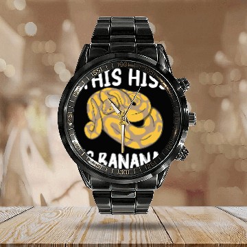 Discover Python Pet This Hiss Is Bananas Ball Python Snake Pythons 1 Calendar Steel Band Watch