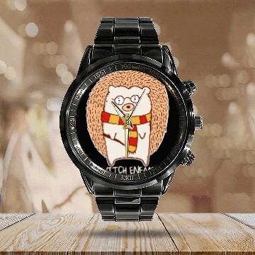 Discover Hedgehog Pet Bewitch Enemies Funny Magic Hedgehogs Witch Saying Witchcraft Baseball Tees Calendar Steel Band Watch