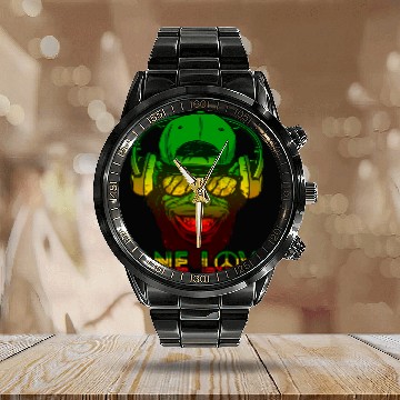 Discover Gorilla Pet Rasta Reggae Gorilla One Love Peace Reggaeton Monkey Calendar Steel Band Watch