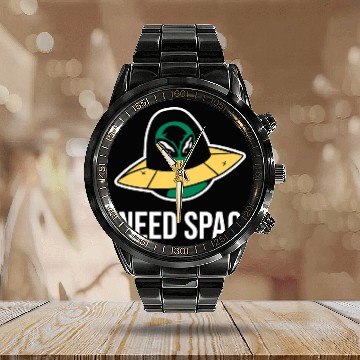 Discover Aliens UFO I need space  for astronomy geek Baseball Tees Calendar Steel Band Watch