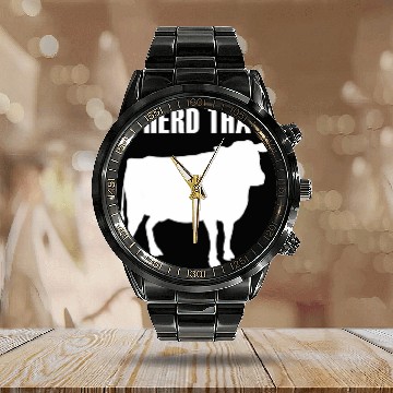 Discover Cow Pet Ironic Quote Farm Animal Herd That Cow Calendar Steel Band Watch