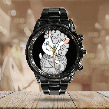 Discover Sheep Pet Funny lamb sheep knitting wool 11 Baseball Tees Calendar Steel Band Watch