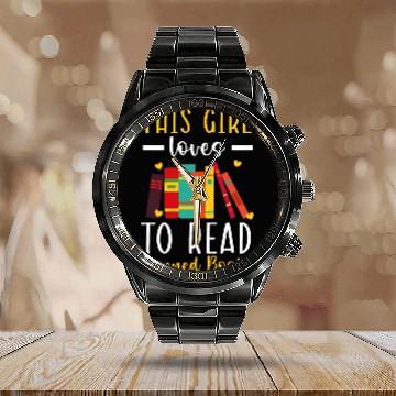 Discover Book Fun Read Banned Books Bookworm Book Lover Bibliophile Calendar Steel Band Watch