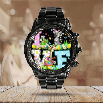 Discover Lemur Pet Easter Egg Hunt Funny Love Lemur Easter Sunday Baseball Tees Calendar Steel Band Watch