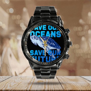 Discover Turtle Pet Environment Nature Lover Calendar Steel Band Watch