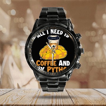 Discover Python Pet and Python Snake Lover Pythonidae Banana Ball Python 1 Calendar Steel Band Watch