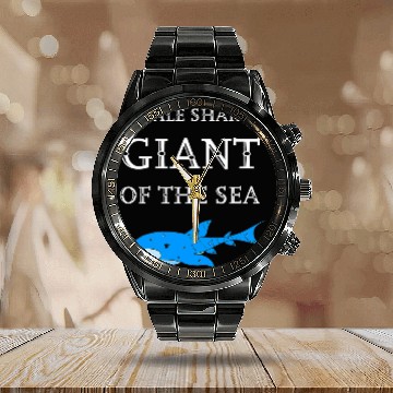 Discover Shark Pet Giant Whale Sharks Marine Life Baseball Tees Calendar Steel Band Watch