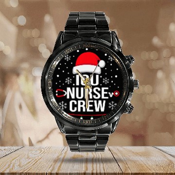Discover nurses Job Silent Night ICU nurses Christmas Intensive Care Unit Calendar Steel Band Watch