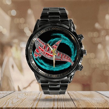 Discover Whale Pet Orca Killer Whale Native American Indian Pacific Northwest Baseball Tees Calendar Steel Band Watch