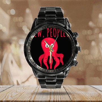 Discover Octopus Pet Ew People Baseball Tees Calendar Steel Band Watch