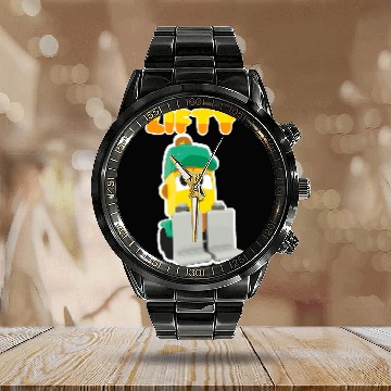 Discover Forklift Fun the inquisitive dump truck LEO Forklift Lifty Calendar Steel Band Watch