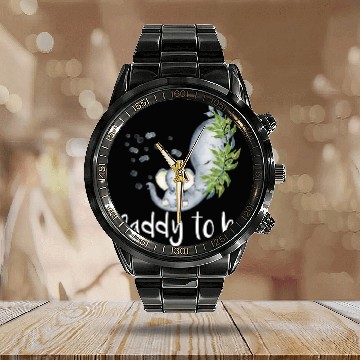 Discover Elephant Mammal Daddy To Be Elephant Baby Shower Future Daddy Calendar Steel Band Watch