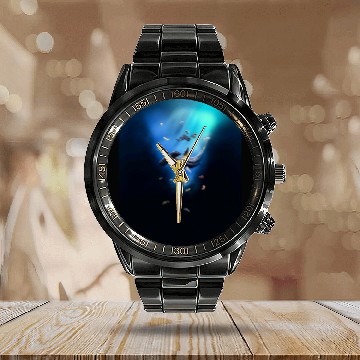 Discover Shark Pet Hammerhead Shark Underwater Ocean Baseball Tees Calendar Steel Band Watch