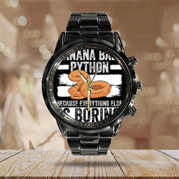 Discover Python Pet Ball Python And Royal Python Lover Calendar Steel Band Watch