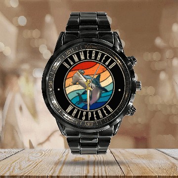 Discover Shark Pet Hammerhead Shark Whisperer Calendar Steel Band Watch