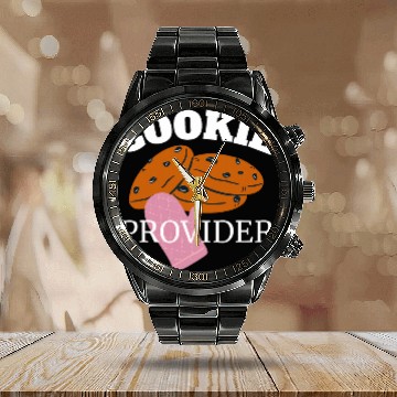 Discover Cookie Provider Funny Baking Lover Baker Mom Calendar Steel Band Watch