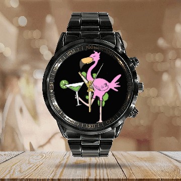Discover Flamingo Pet Citrus Birdline Mixed Drink Cocktail Alcohol Bar Baseball Tees Calendar Steel Band Watch