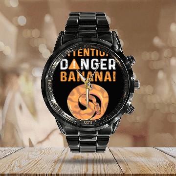 Discover Python Pet Attention Danger Banana Royal Python Banana Ball Python Calendar Steel Band Watch