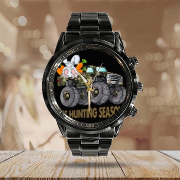 Discover Tractor Fun Carrot Eggscavator Construction Easter Tractor Egg Hunt Calendar Steel Band Watch