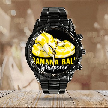 Discover Python Pet Banana Ball Python Whisperer10 Calendar Steel Band Watch