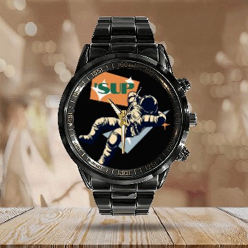 Discover Astronaut Job vintages Space Astronaut SciFi Rocketman Retro Moon Man 3 Baseball Tees Calendar Steel Band Watch