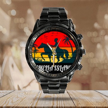Discover Horse Pet Amelia Island Florida Horseback Riding Calendar Steel Band Watch