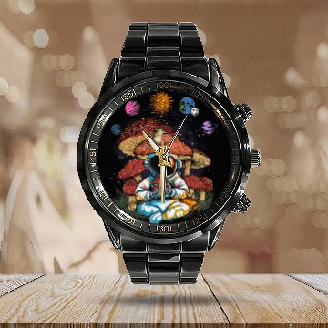 Discover Astronaut Cottagecore Fairy Grunge Planets Mushroom Baseball Tees Calendar Steel Band Watch