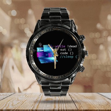 Discover Python Pet Computer Science Python Programmer Eat Code Sleep Repeat Calendar Steel Band Watch Calendar Steel Band Watch