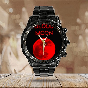 Discover Astronaut Job Blood Moon Red Eclipse Astronomical Space Event May 15 Calendar Steel Band Watch
