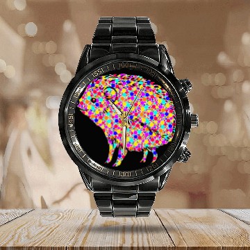 Discover Hedgehog Pet International Dot Day Colorful Dotted Hedgehogs 2 Calendar Steel Band Watch