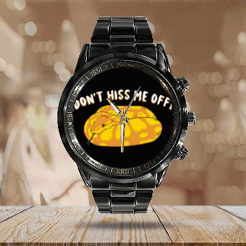 Discover Python Pet Banana Ball Python Dont Hiss Me Off Calendar Steel Band Watch