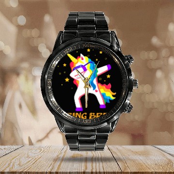 Discover Unicorn Pet  Spring Break Florida School Trip Dab Girl 2 Baseball Tees Calendar Steel Band Watch