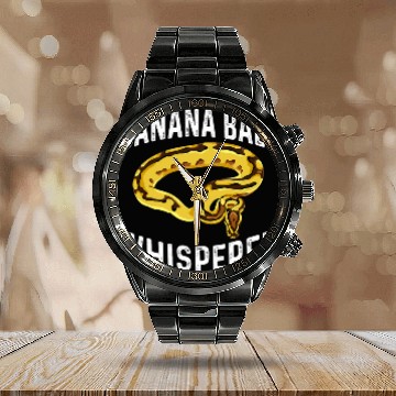 Discover Python Pet Banana Ball python Whisperer Calendar Steel Band Watch