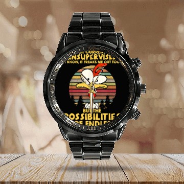 Discover Chicken Pet I Am Currently Unsupervised I Know It Freaks Me Out Baseball Tees Calendar Steel Band Watch