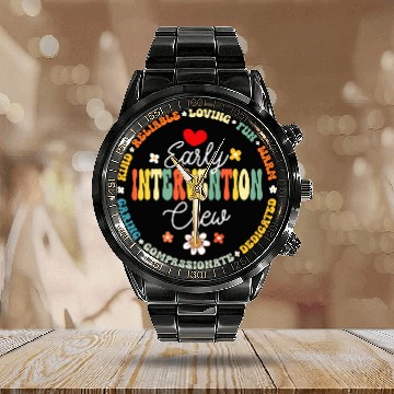 Discover Intervention Teacher Team Early Intervention Crew Calendar Steel Band Watch