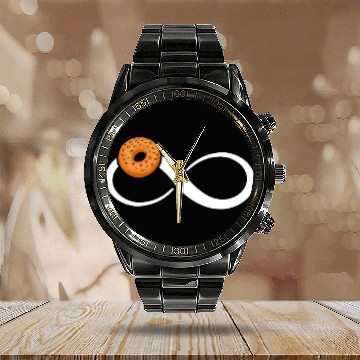 Discover Inifinity Bagel Baker Bagel Lover Bagels Baking Bagel Maker Zip Calendar Steel Band Watch