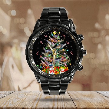 Discover Turtle Pet Xmas Lighting Tree Santa Sea Turtle Christmas 058 Calendar Steel Band Watch