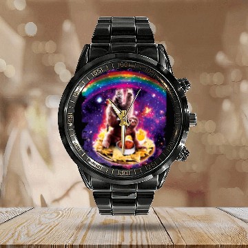 Discover Sloth Pet Space Cat Llama Sloth Riding Nachos Baseball Tees Calendar Steel Band Watch