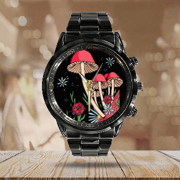 Discover Ladybug Cottagecore Insect Collector Entomologist Ladybug Calendar Steel Band Watch