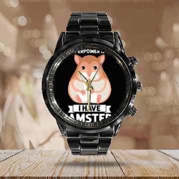 Discover Hamster Pet my superpower is that I have hamsters hamster Baseball Tees Calendar Steel Band Watch