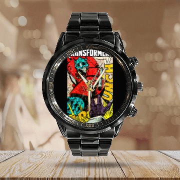Discover Book Fun Transformers vintages Faded Optimus Prime Comic Book Punch Calendar Steel Band Watch