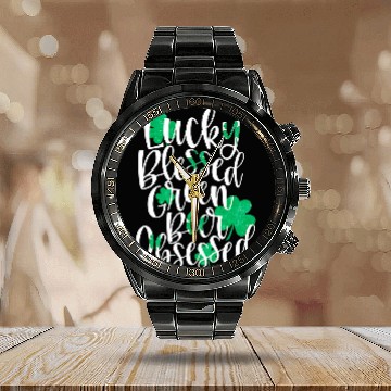 Discover Beer Fun Lucky Blessed Green Beer Obsessed Baseball Tees Calendar Steel Band Watch