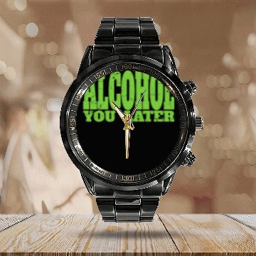 Discover Bartender Job Alcohol You Later for Bartender and Party Zip Calendar Steel Band Watch