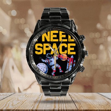 Discover Astronaut Job I Need Space Funny Astronomy Lovers Calendar Steel Band Watch