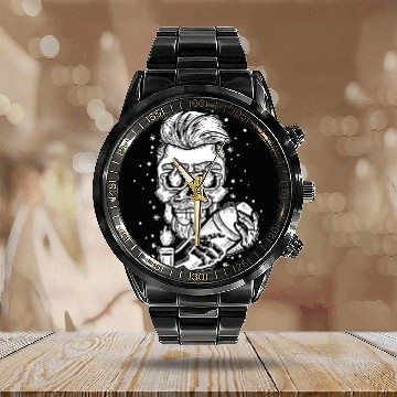 Discover Bartender Job Lazy Halloween Costume Skull Mixologist Calendar Steel Band Watch