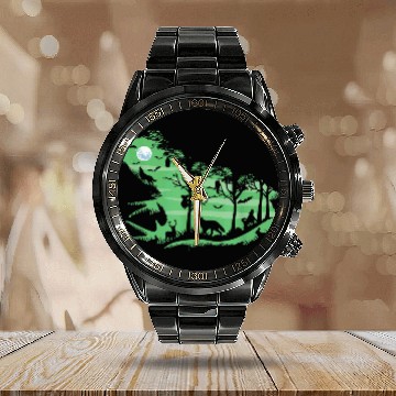 Discover Koala Pet Frog Swamp Scene Nature with rabbits koala wolves bats Baseball Tees Calendar Steel Band Watch