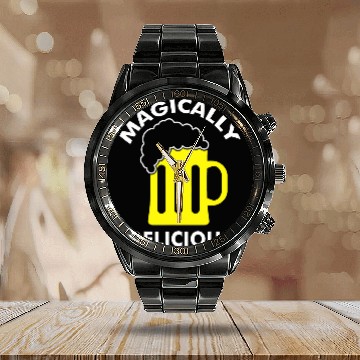 Discover Beer Fun Magically Delicious Funny St Patrick s Day Beer Drinking Baseball Tees Calendar Steel Band Watch