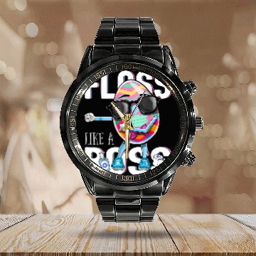 Discover Easters Bunny Rabbit Boss Plus Size Easter Egg Calendar Steel Band Watch